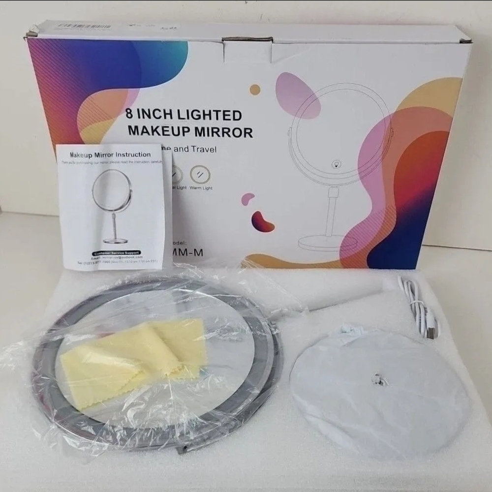Lighted Makeup Vanity Mirror - Silver